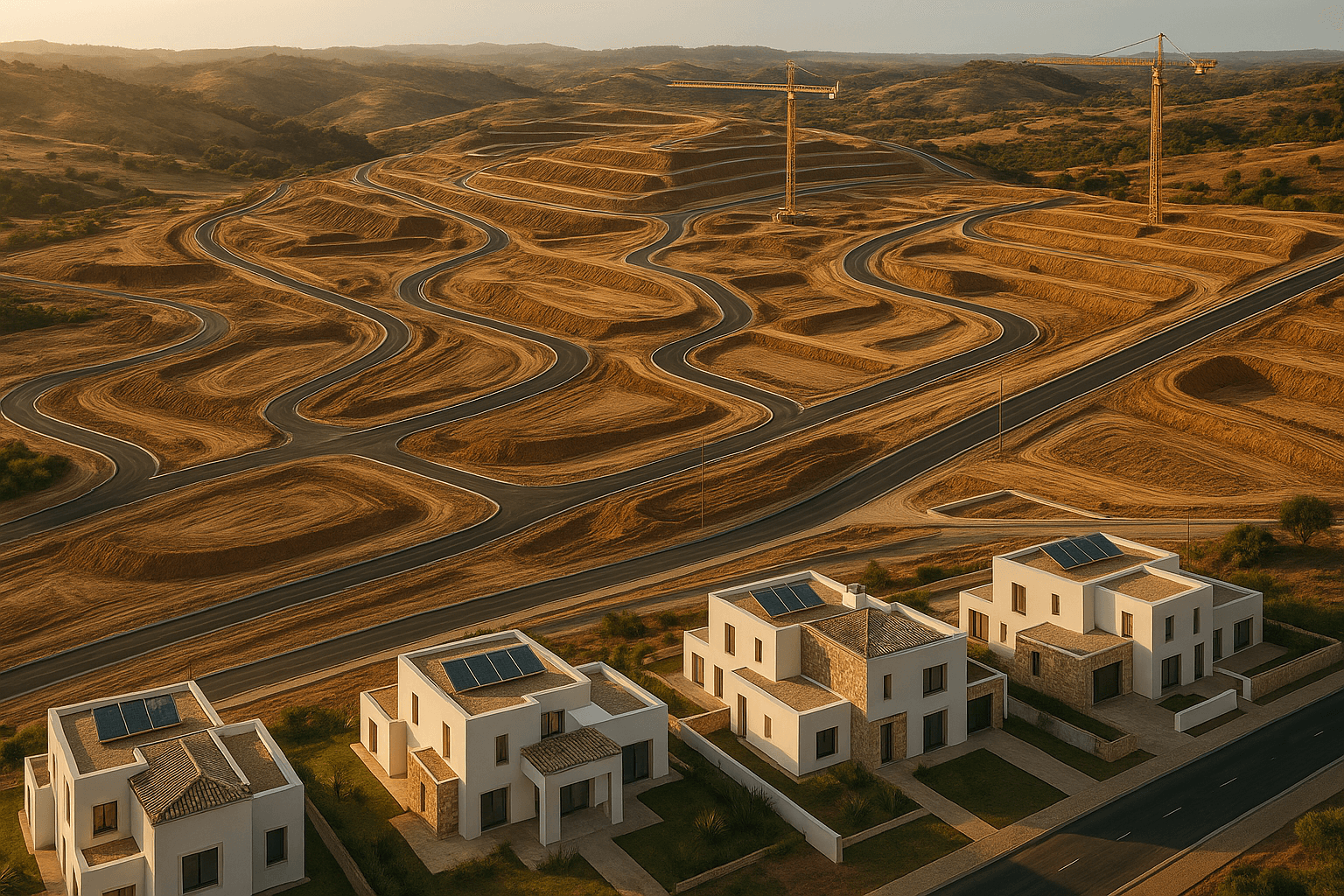 Aerial view of the Quinta dos Carvalhos development site